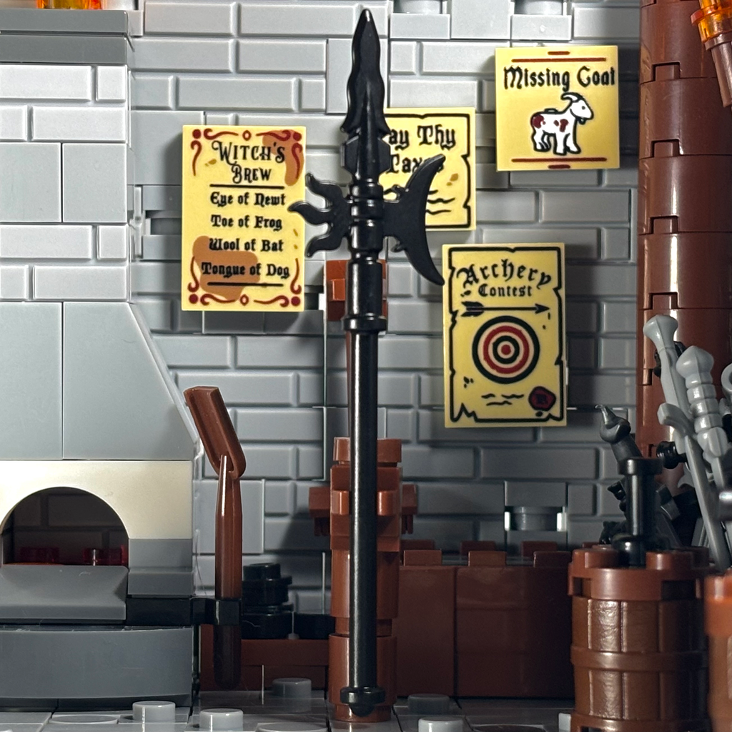 Medieval Halberd (Black and Grey)