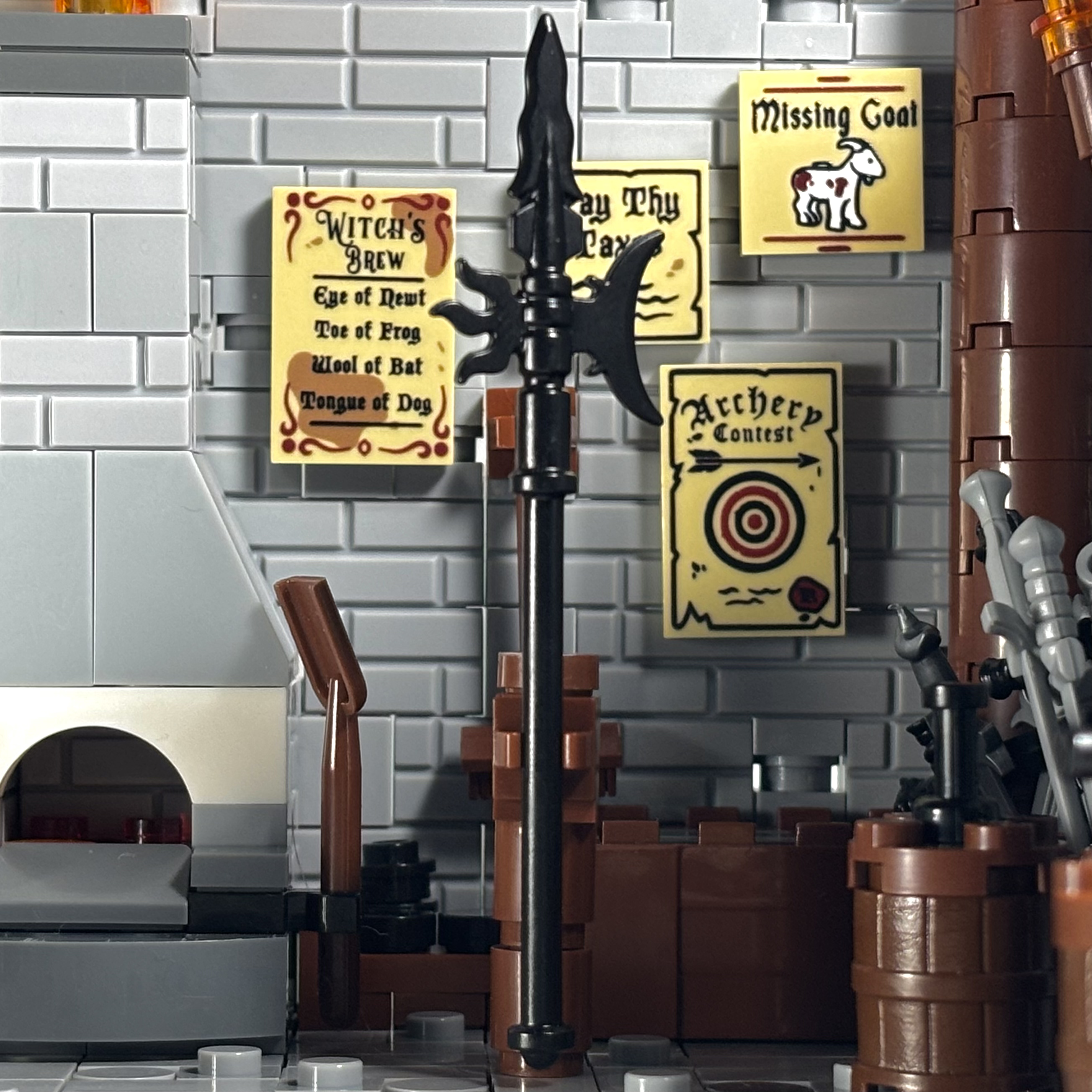 Medieval Halberd (Black and Grey)