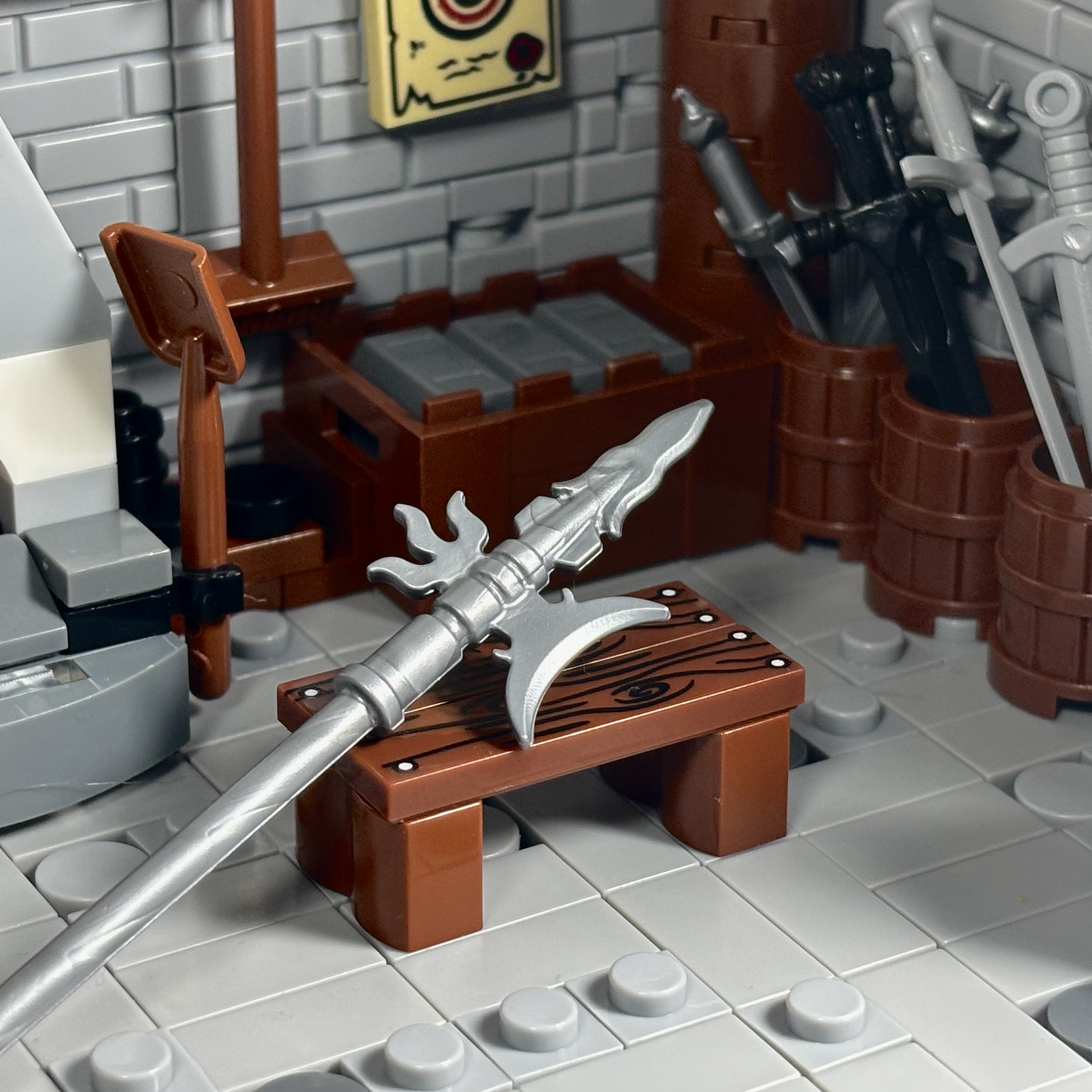 Medieval Halberd (Black and Grey)