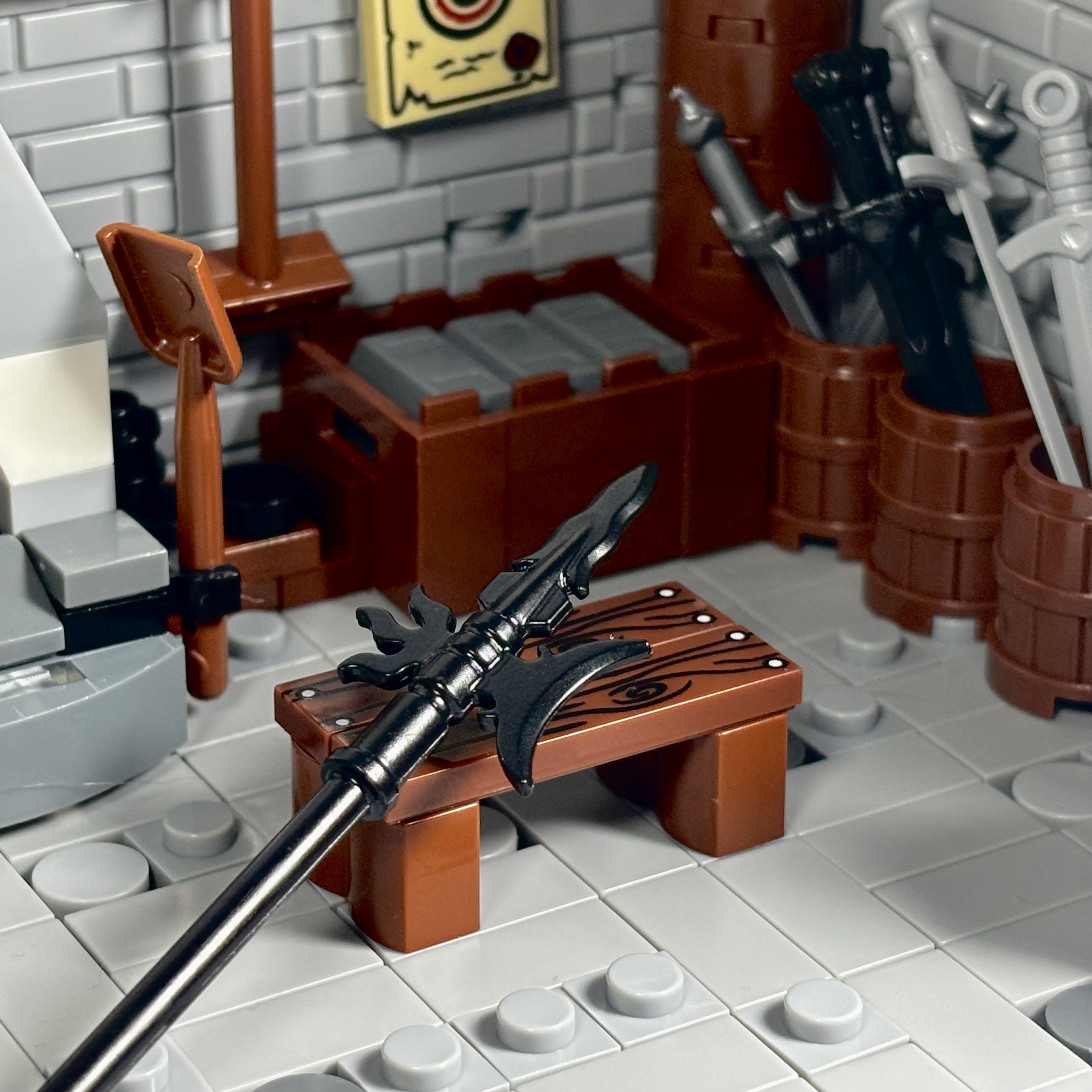 Medieval Halberd (Black and Grey)