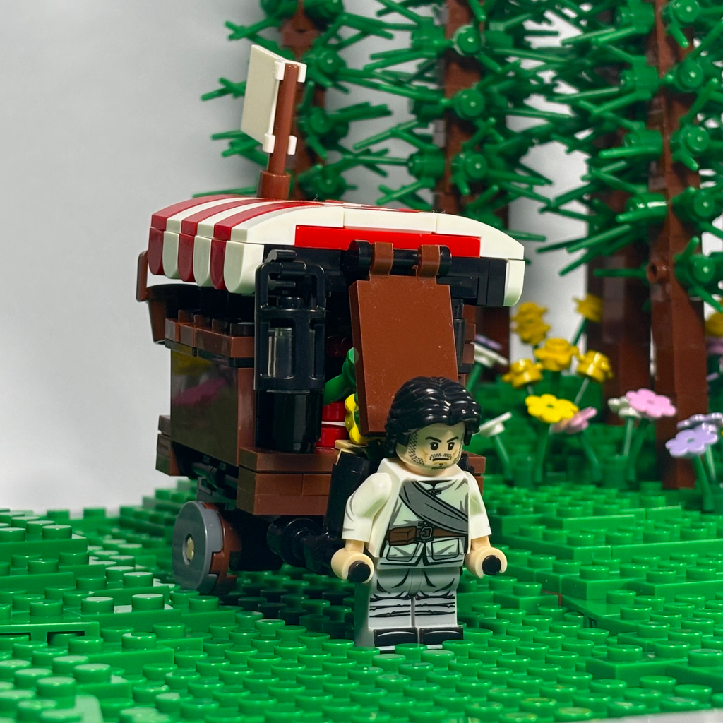 Vegetable Vendor Cart (Red)