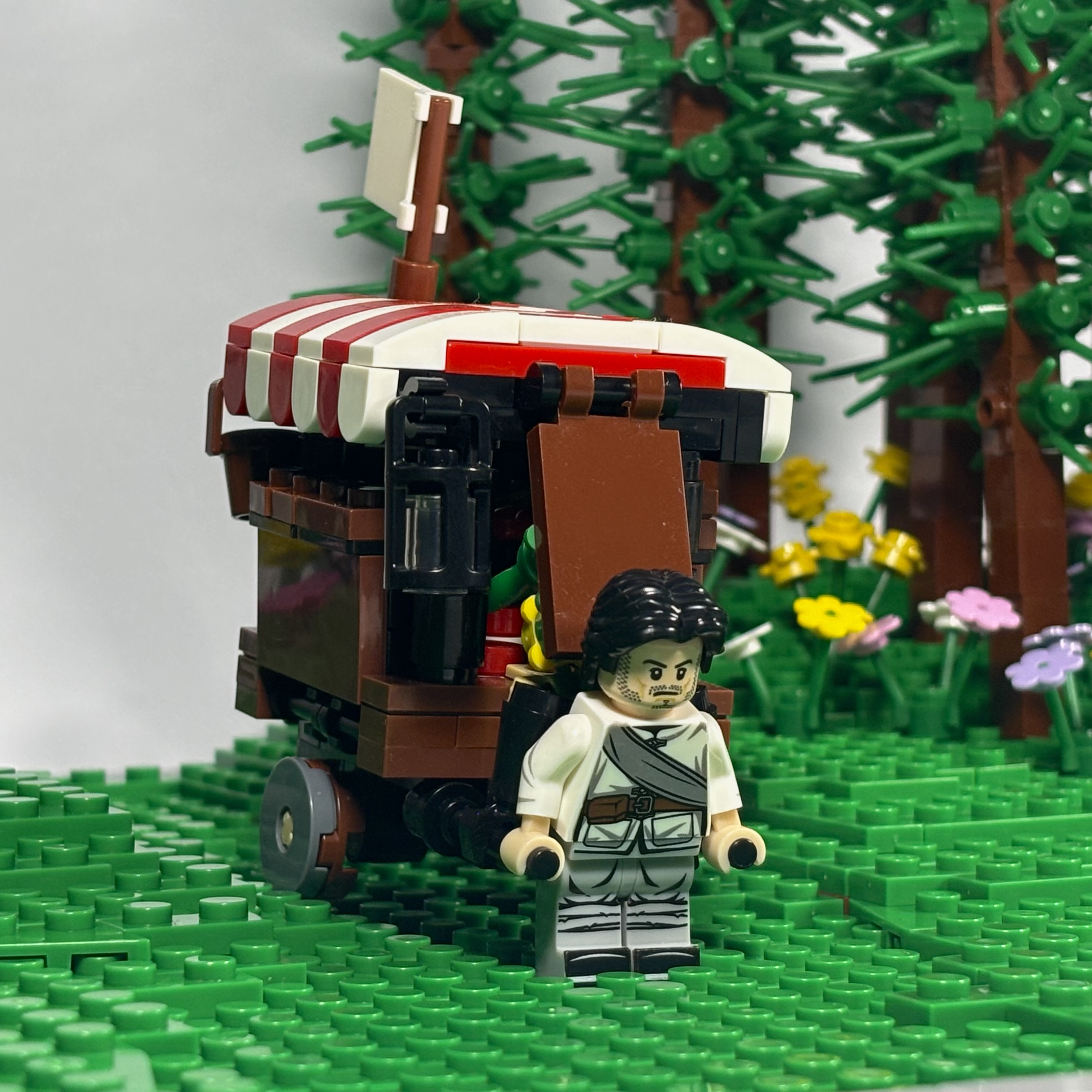 Vegetable Vendor Cart (Red)