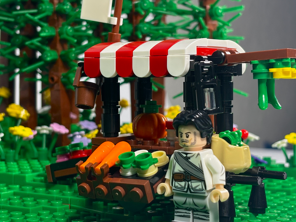 Vegetable Vendor Cart (Red)
