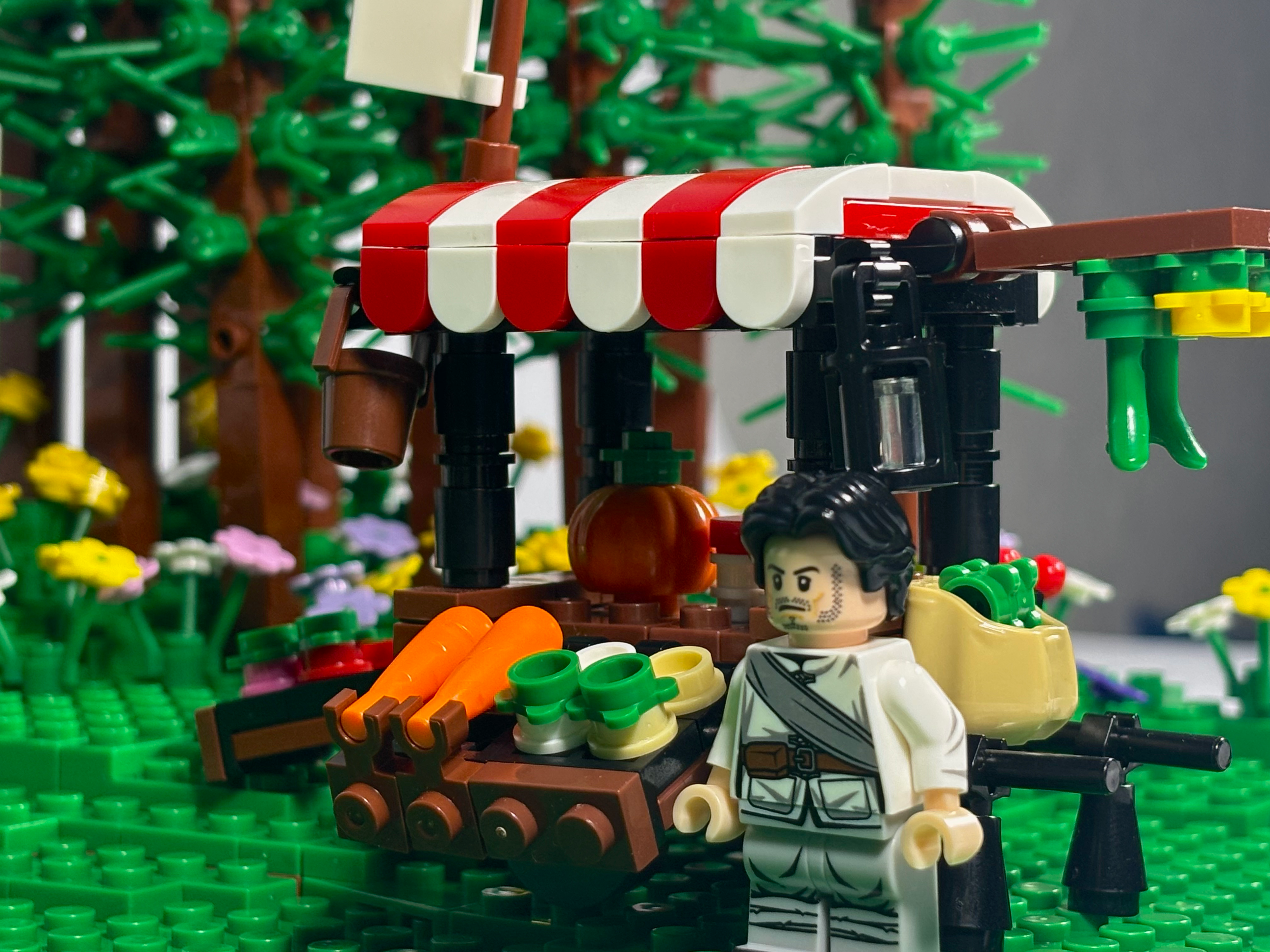 Vegetable Vendor Cart (Red)