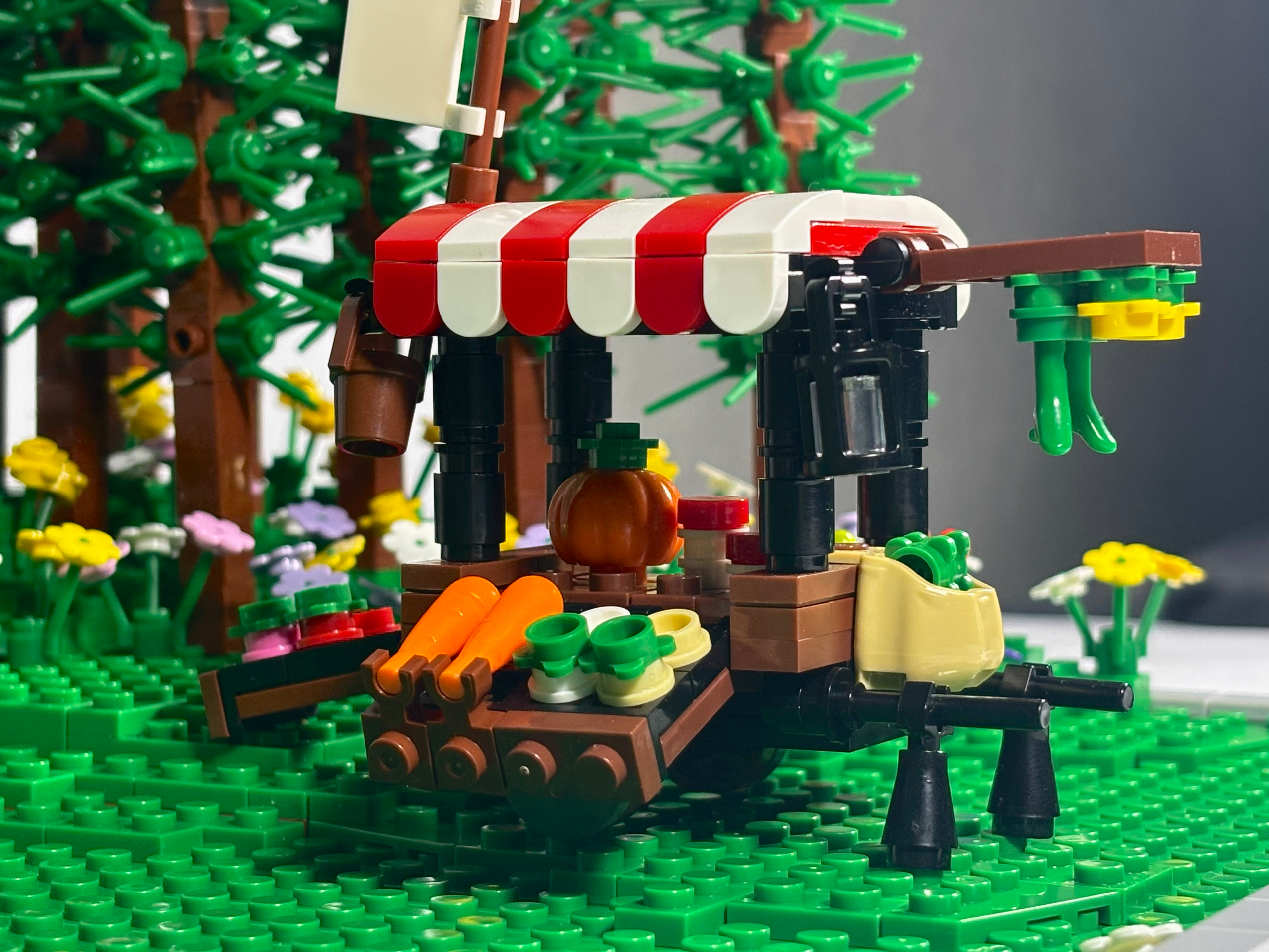 Vegetable Vendor Cart (Red)