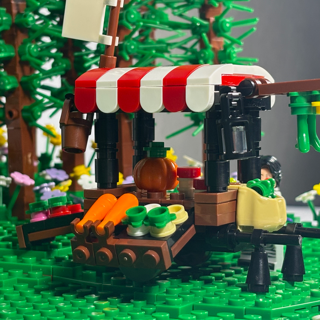 Vegetable Vendor Cart (Red)