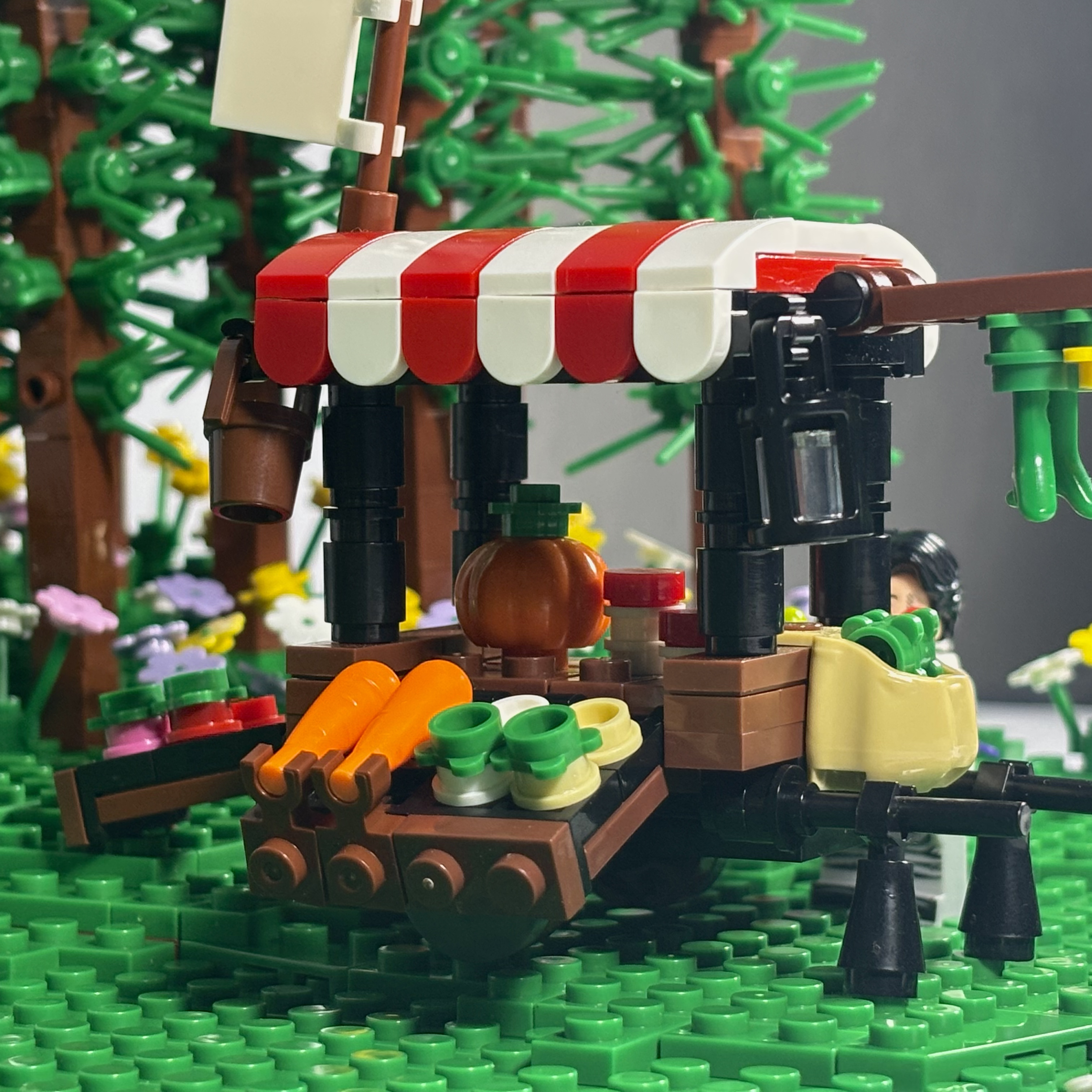 Vegetable Vendor Cart (Red)