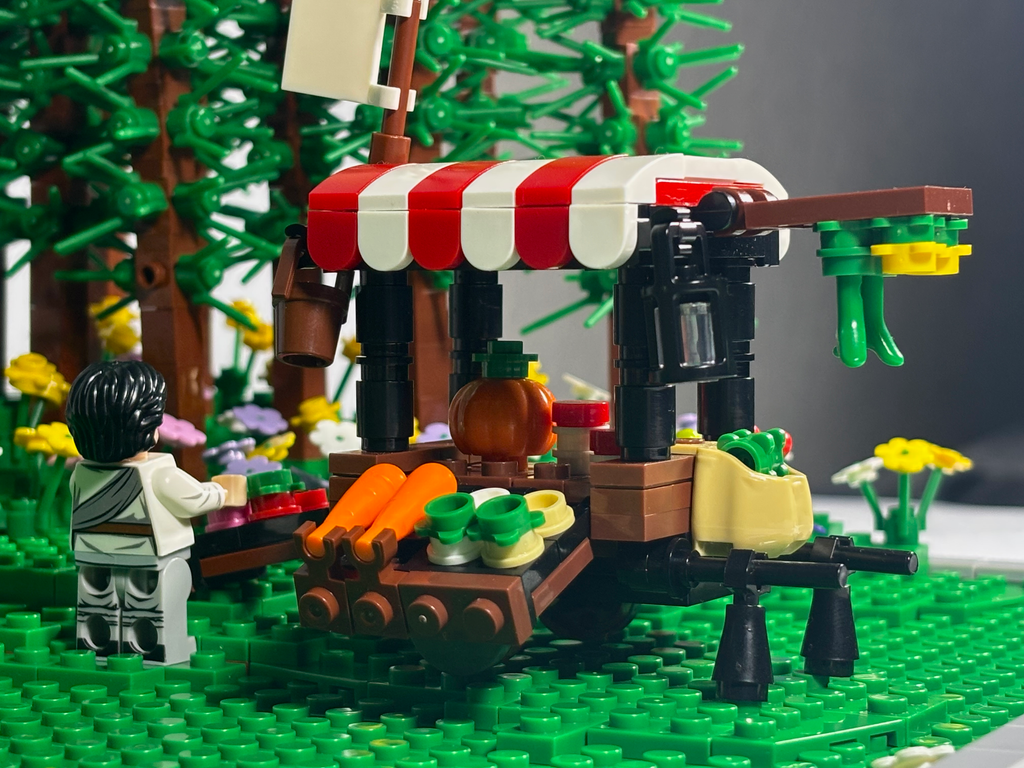 Vegetable Vendor Cart (Red)