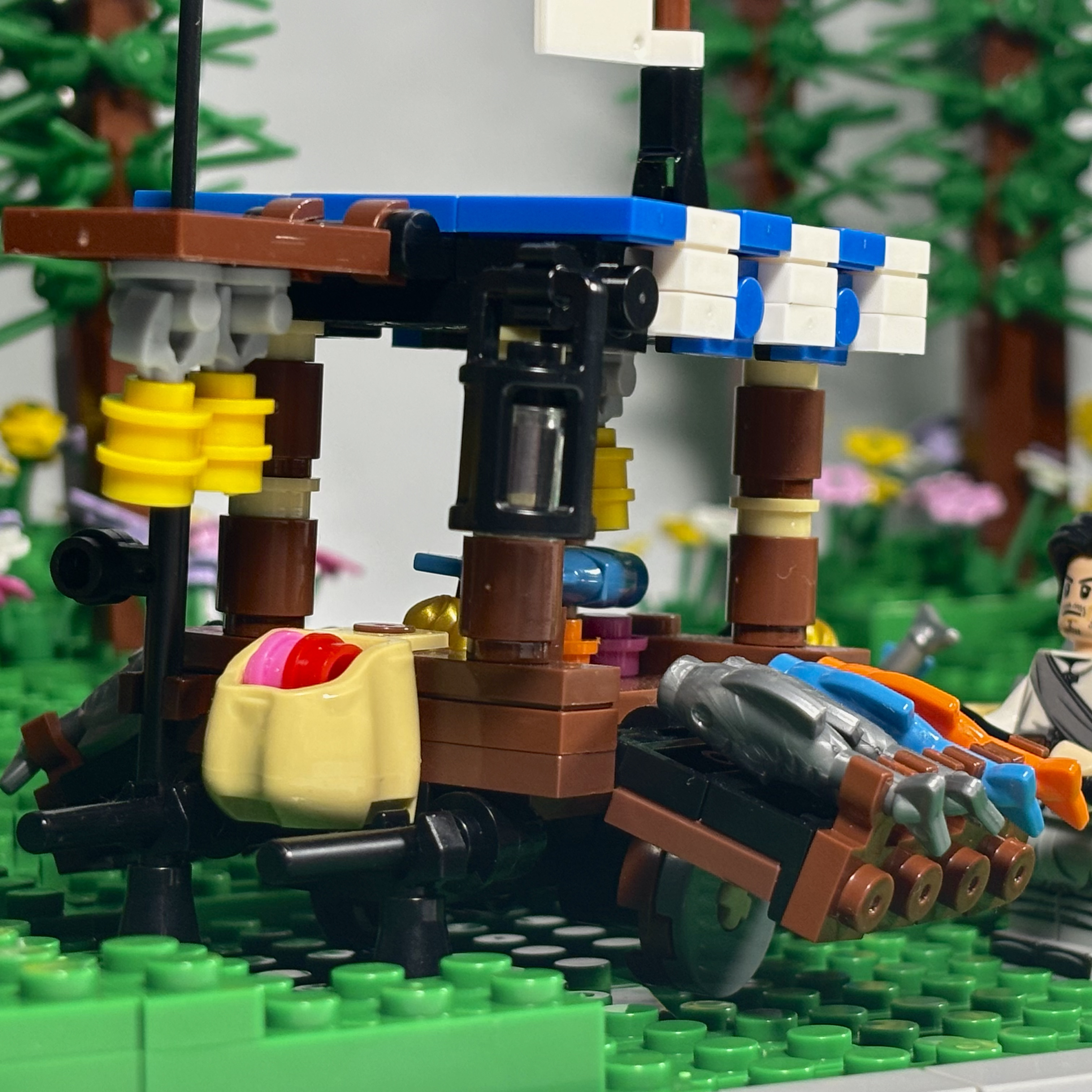 Fish Vendor Cart (Blue)