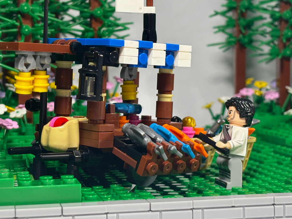 Fish Vendor Cart (Blue)