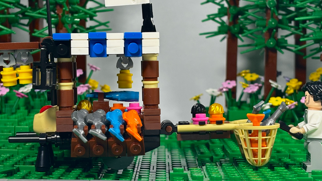Fish Vendor Cart (Blue)