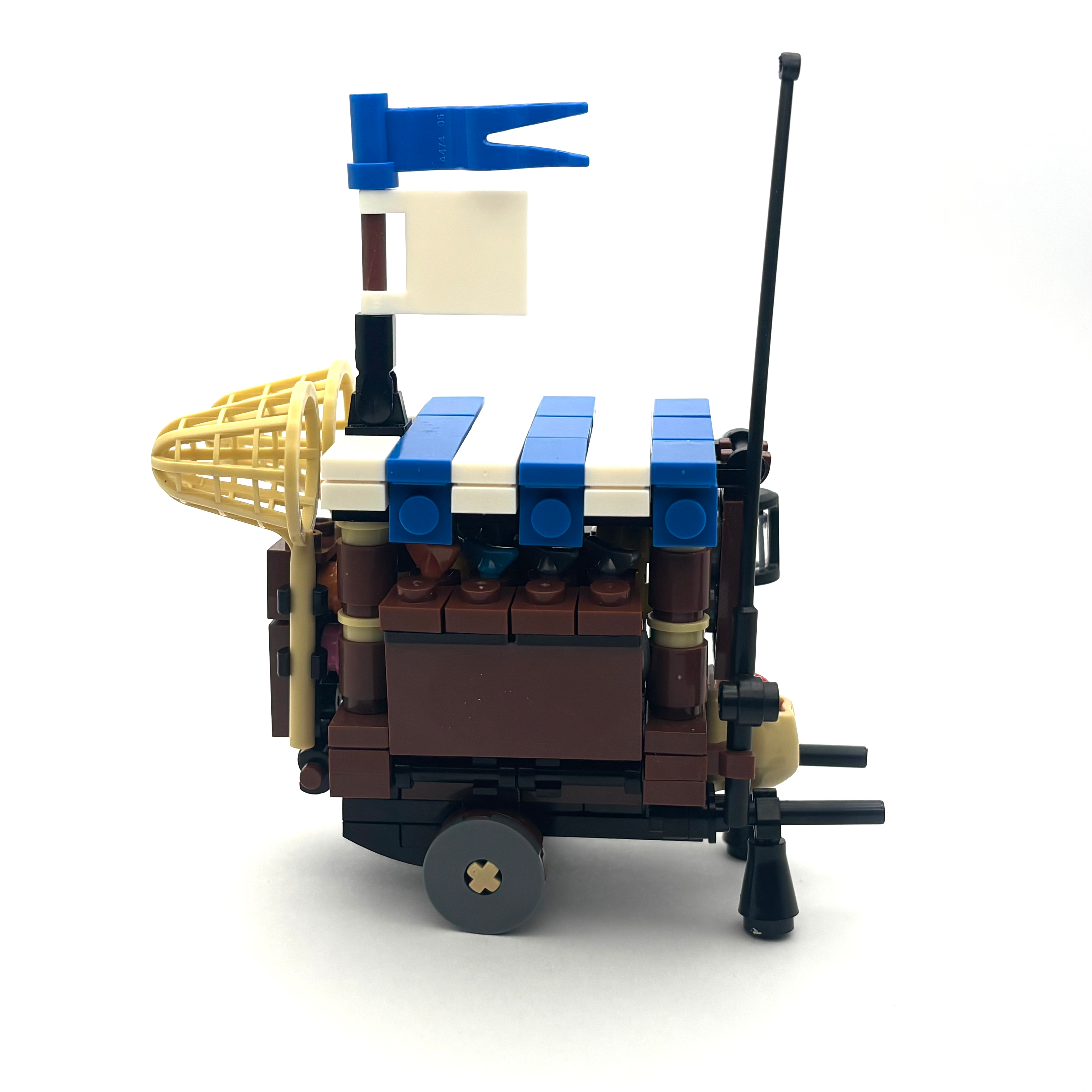 Fish Vendor Cart (Blue)