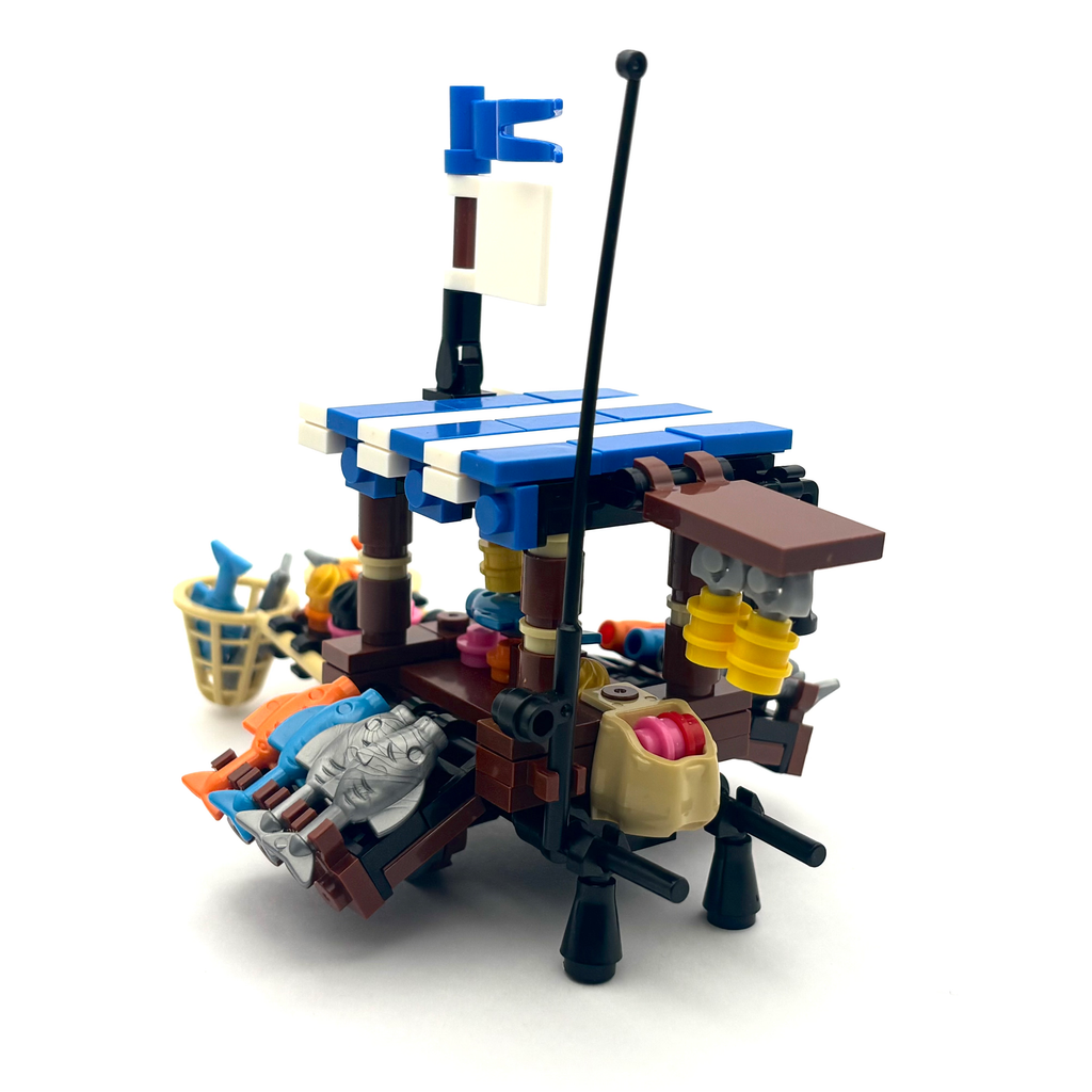 Fish Vendor Cart (Blue)