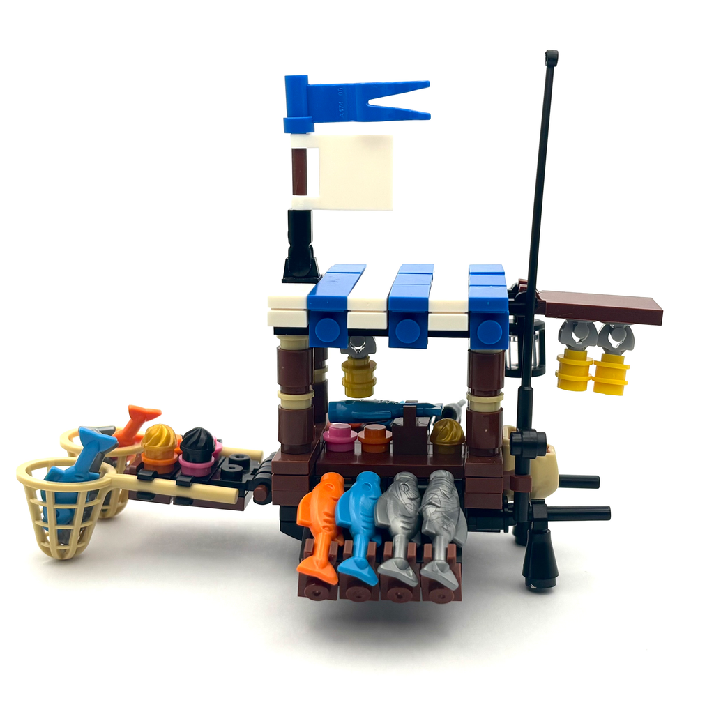 Fish Vendor Cart (Blue)