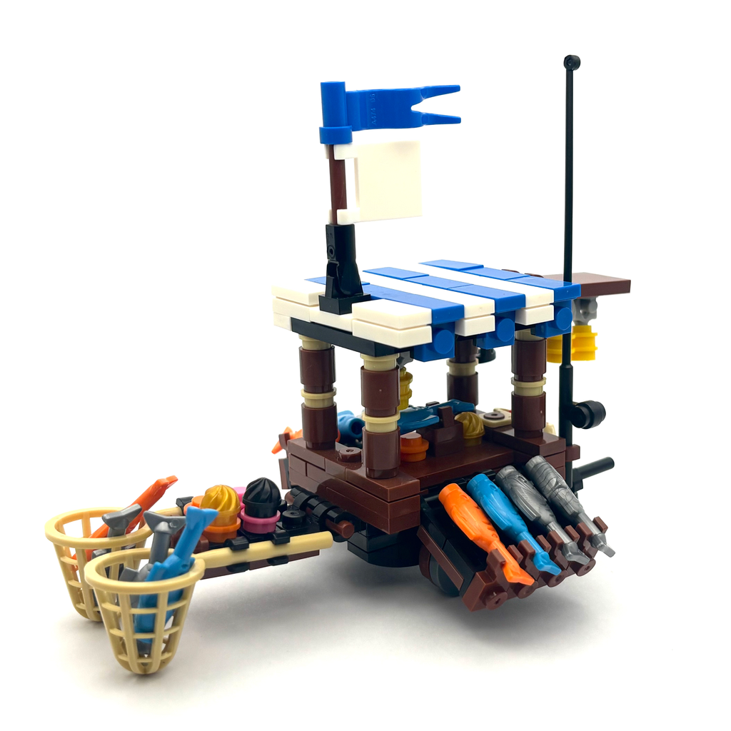 Fish Vendor Cart (Blue)