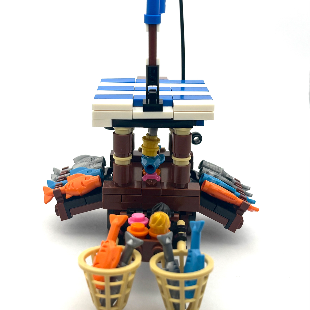 Fish Vendor Cart (Blue)