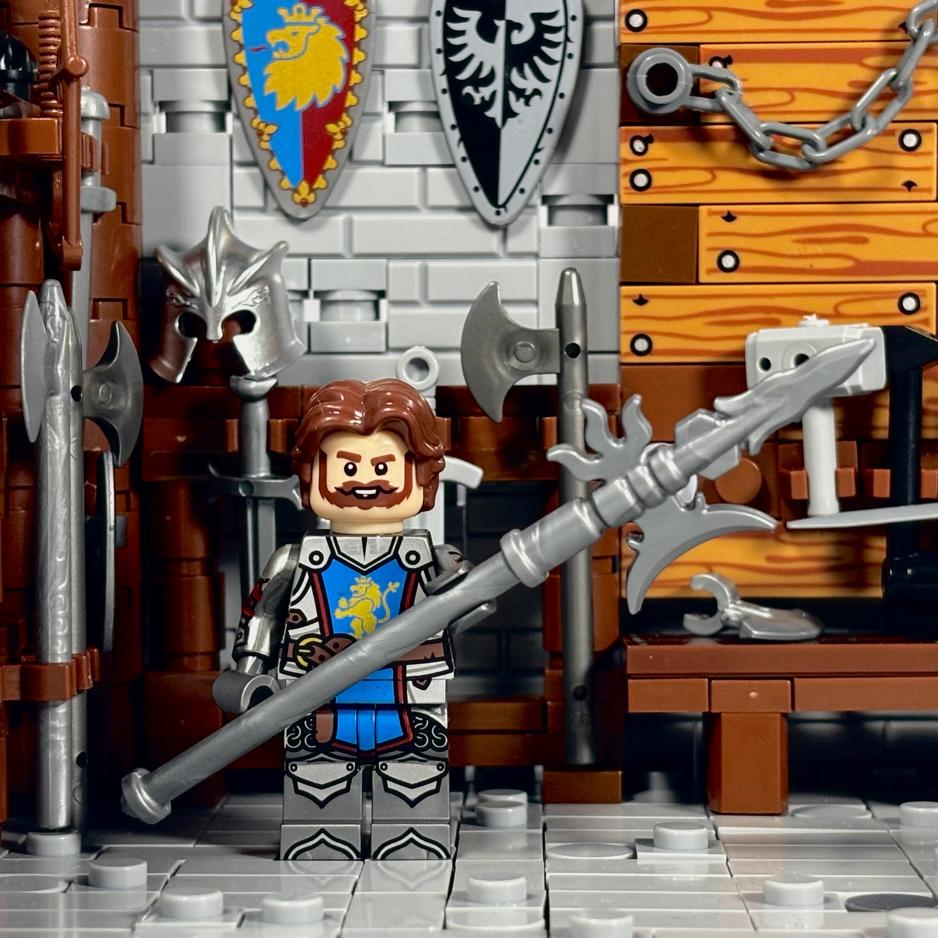 Medieval Halberd (Black and Grey)