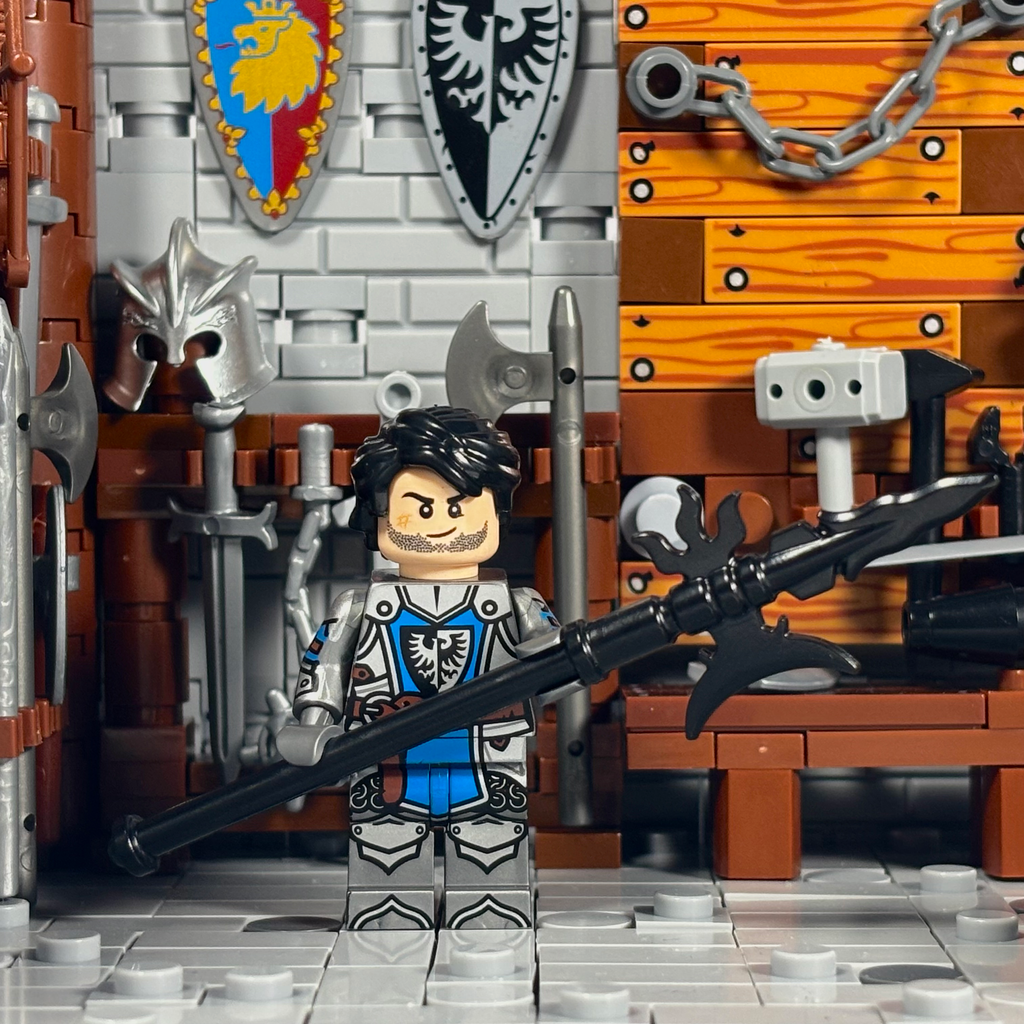 Medieval Halberd (Black and Grey)