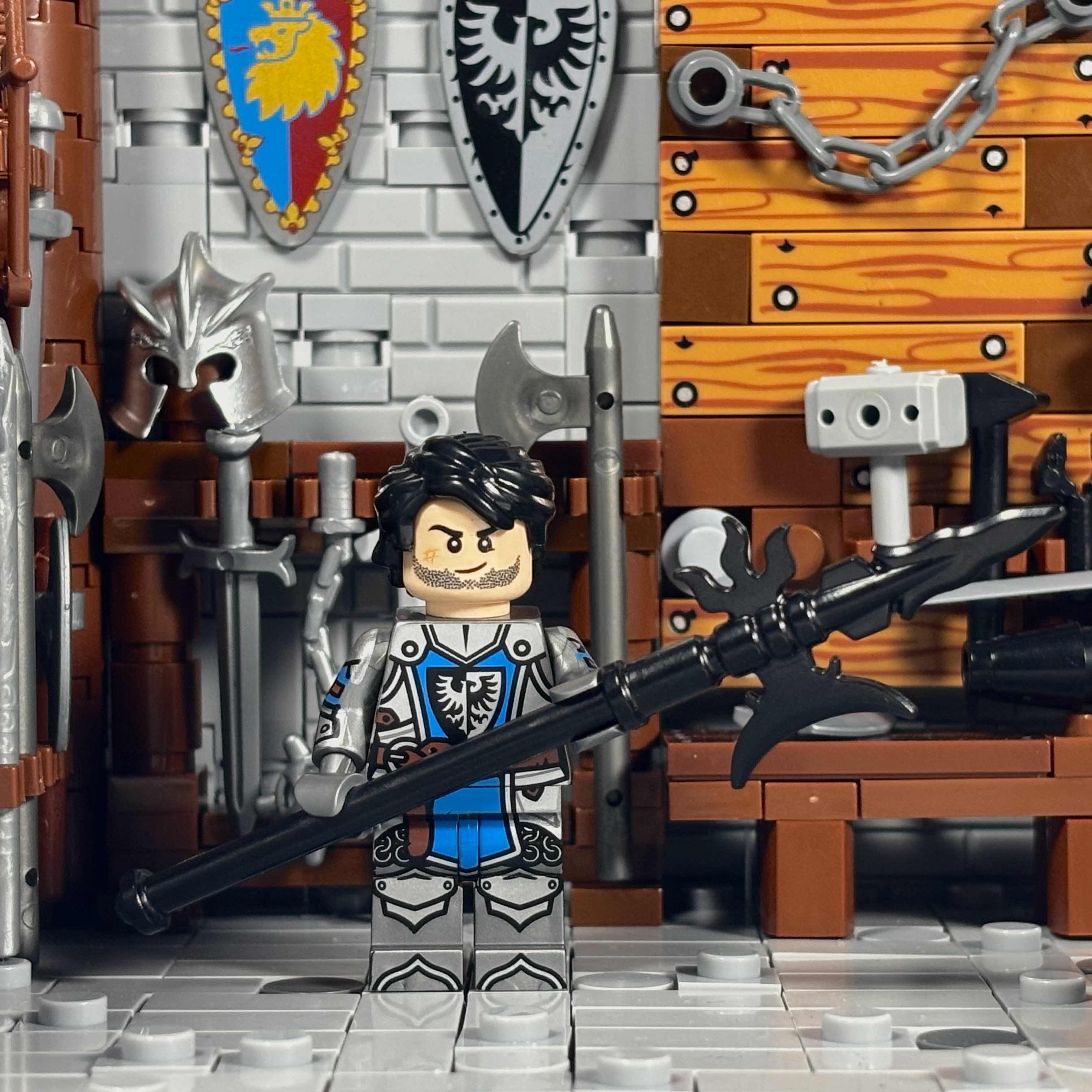 Medieval Halberd (Black and Grey)