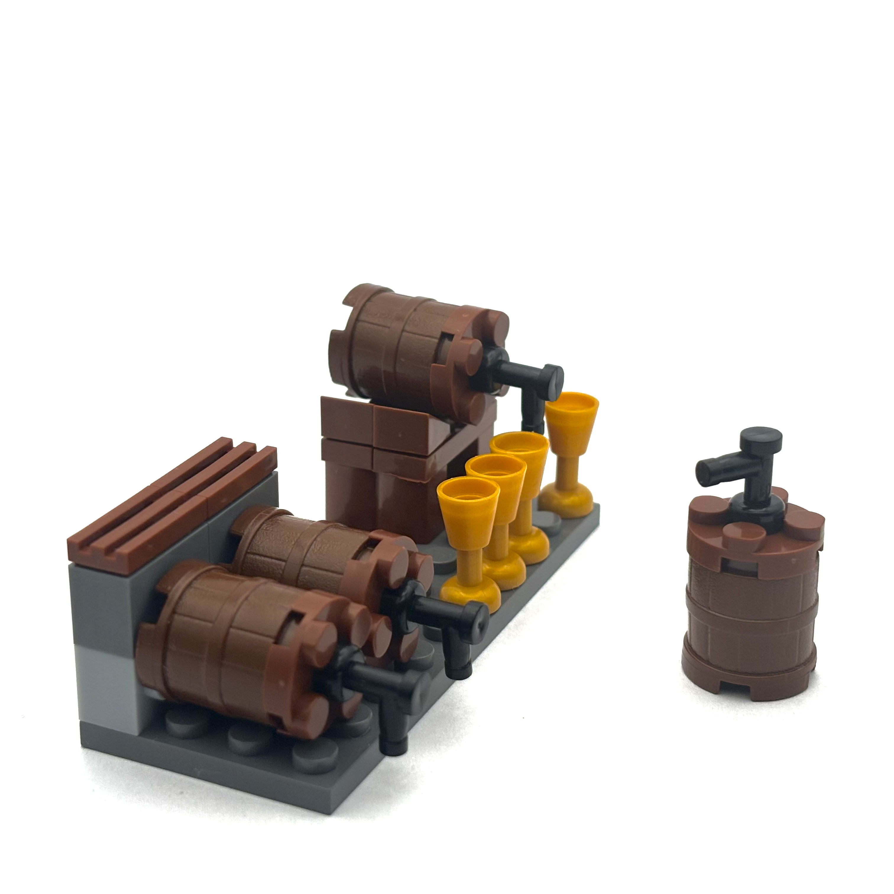 Medieval Keg & Goblet Set