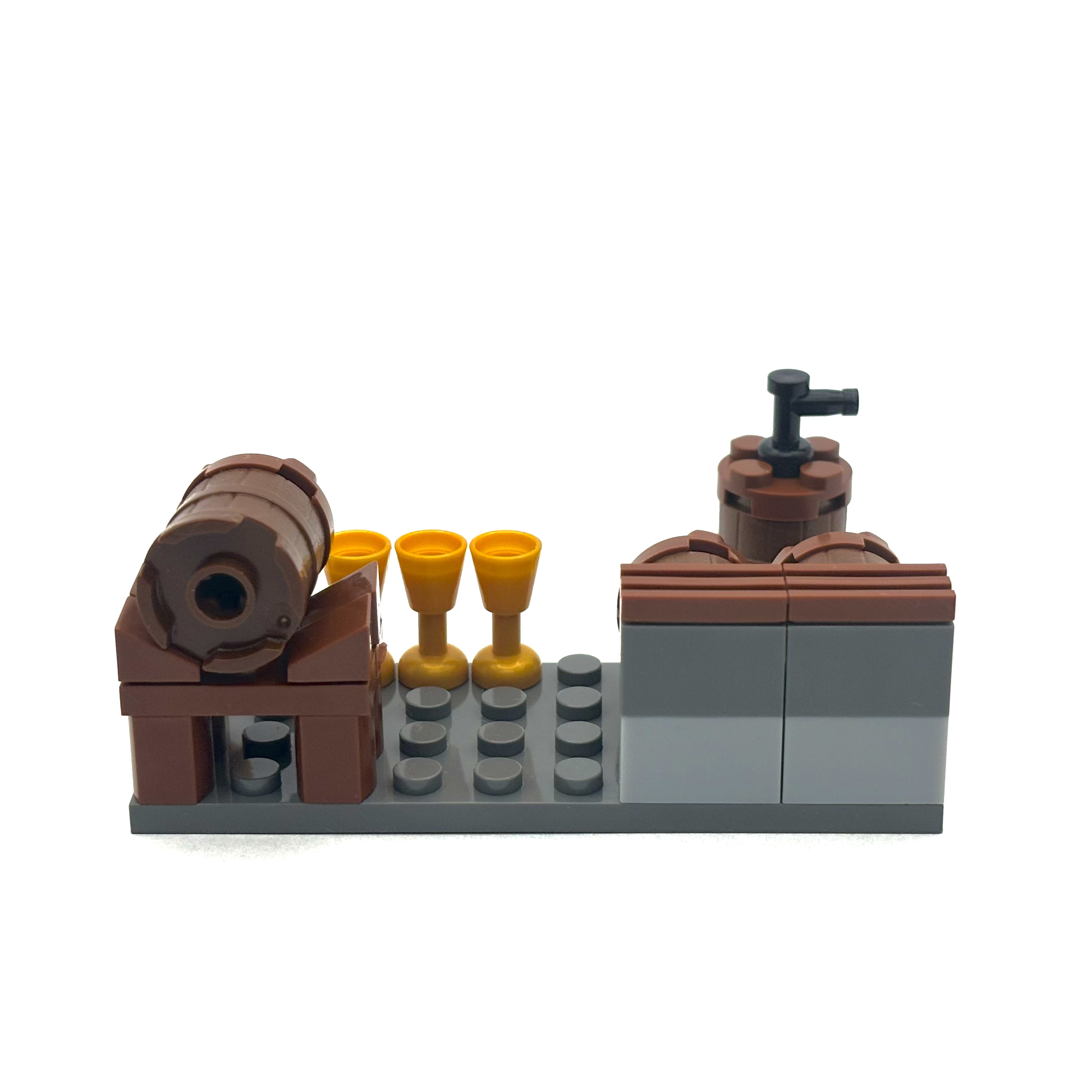 Medieval Keg & Goblet Set